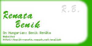 renata benik business card